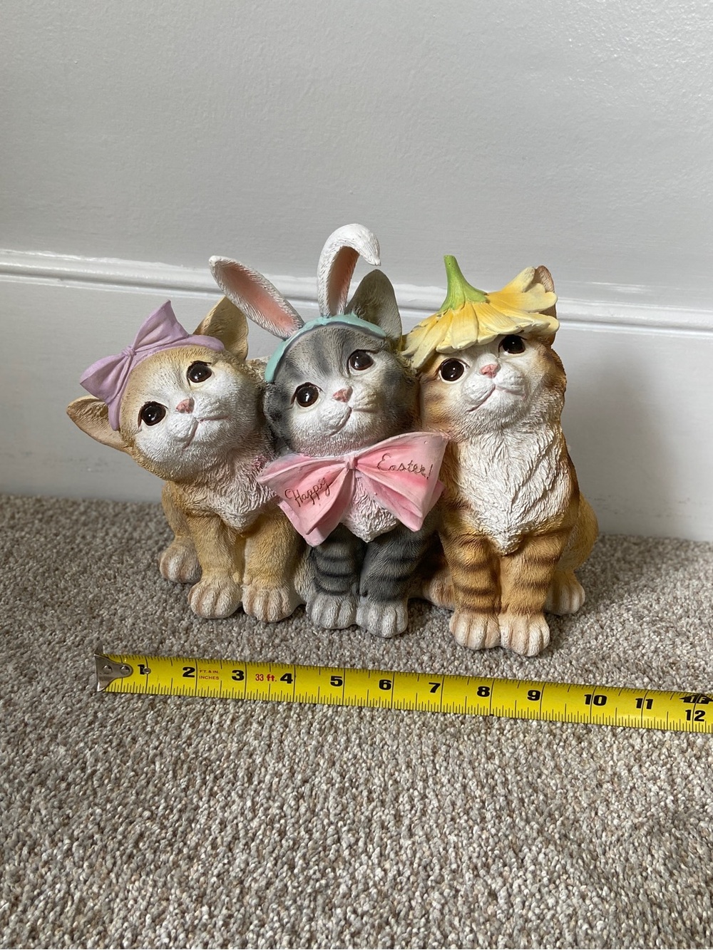 NWT Humane Society Easter Cats Kitty Trio Spring Resin Decor - Picture 7 of 15